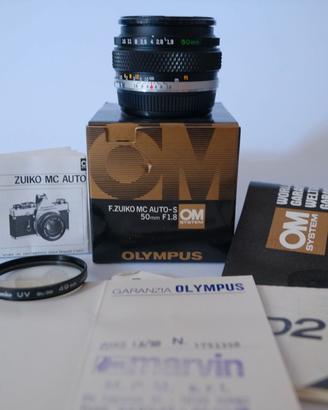 Obiettivo Olympus 50mm scatola originale