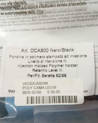 Fondina rigida con blocco Vega DCA800