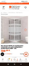 box doccia 75x75 cm 