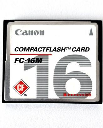 Scheda di memoria per macchina fotografica Canon.