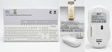 Kit Tastiera e Mouse Wireless Rii RK200