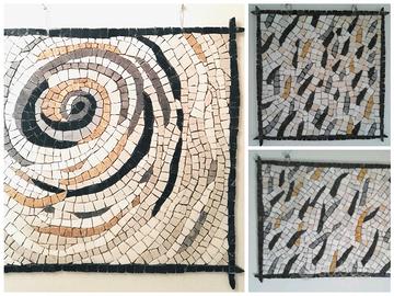 Pannello in mosaico di marmo 