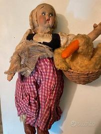 Bambola in tessuto originale anni 30