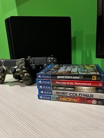 PS4 SLIM+5 giochi+2 controller
