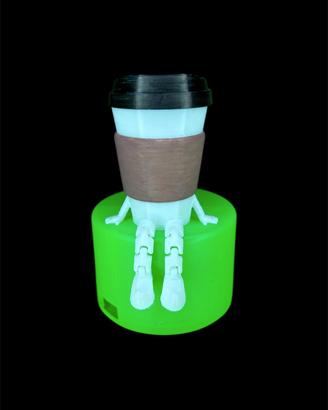 Mini Tazza Caffè 3D con Gambe 