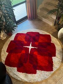 Tappeto vintage rotondo anni ‘70