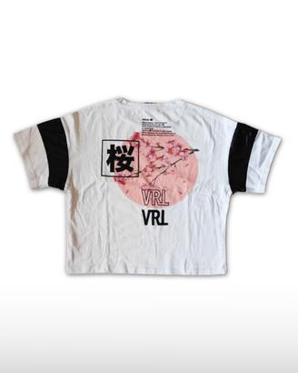 Maglietta crop VRL Sakura Collection 2020 Cotone