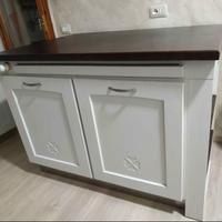 Penisola per cucina in legno artigianale