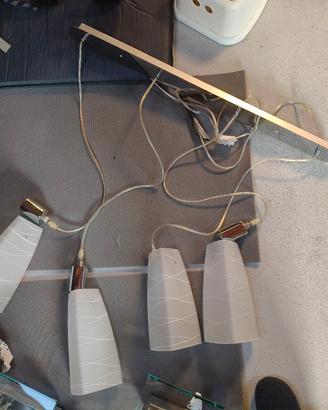 lampadario sospeso con 4 punti luce 
