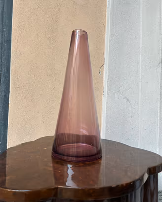Vaso in vetro di Murano anni '70 viola ametista
