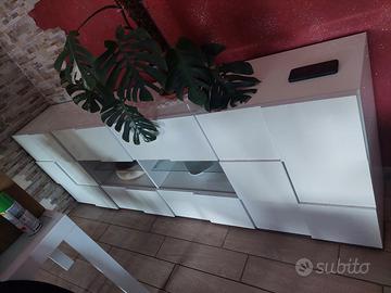 madia moderna bianco lucido