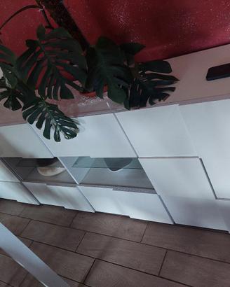 madia moderna bianco lucido