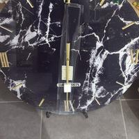 Orologio in vetro effetto marmo nero