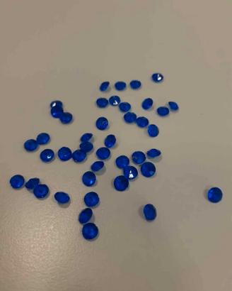 45 Zaffiri Decorativi Blu