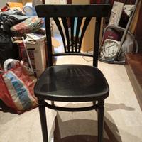 coppia sedie tipo thonet nere