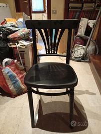 coppia sedie tipo thonet nere