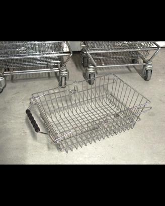 13 Cestini metallo cromato carrello spesa negozio