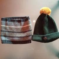 cuffia invernale e scaldacollo in lana 