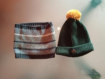 cuffia invernale e scaldacollo in lana 