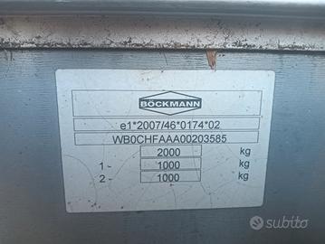 rimorchio doppio asse 2000k