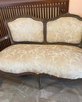 divano classico con tessuto originale due poltrone