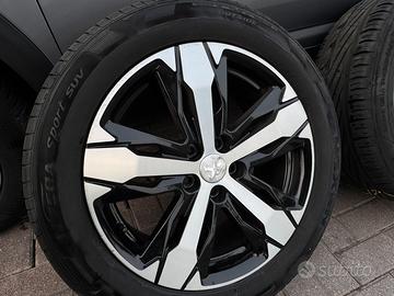 4 cerchi in lega originali Peugeot con pneu estivi
