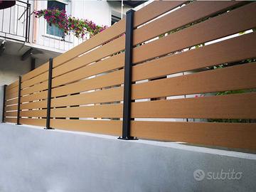 Recinzione in WPC - Nocciola/Wenge'