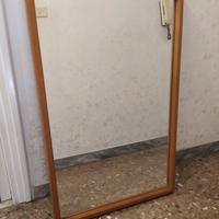 Specchio da parete 60x90 cornice legno noce 