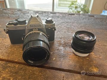 Nikon FM 2 con 2 obbiettivi