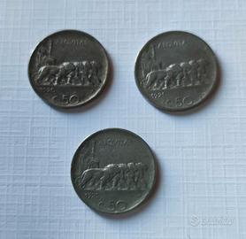 1920-25 monete 50 centesimi Italia 