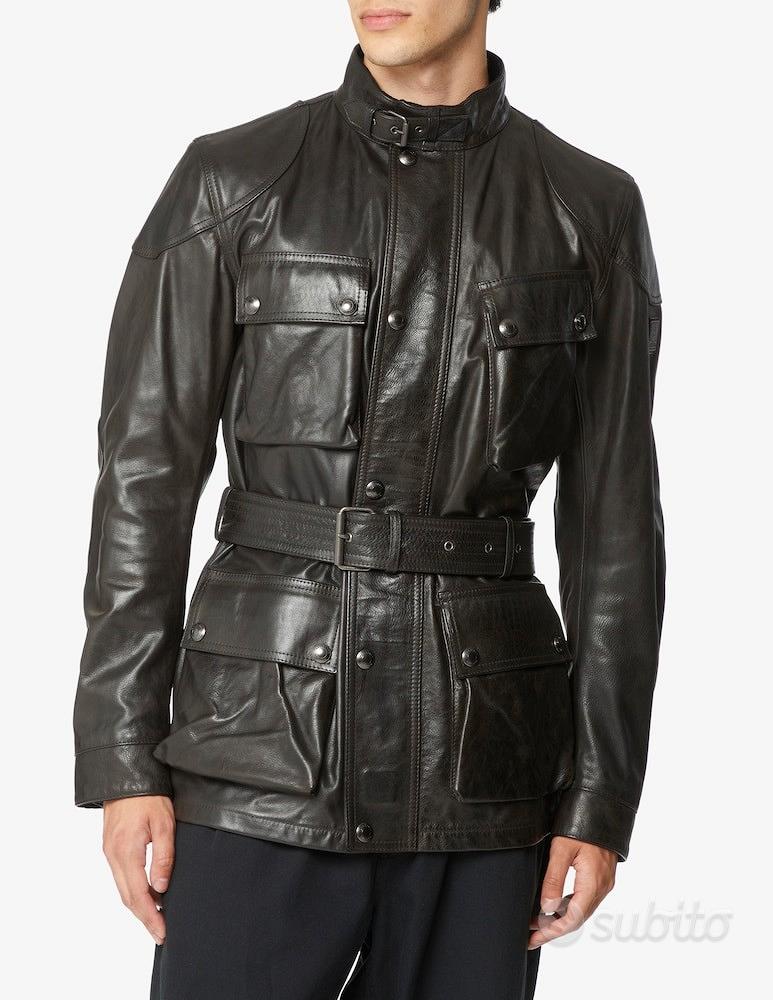 GIACCA BELSTAFF PELLE Uomo panther trialmaster EUR 490,00