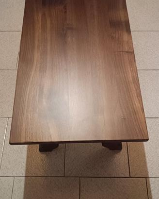 Tavolo-Tavolino salotto noce 80x45x43