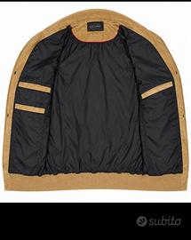 Giacca bomber uomo in camoscio/ suede cammello