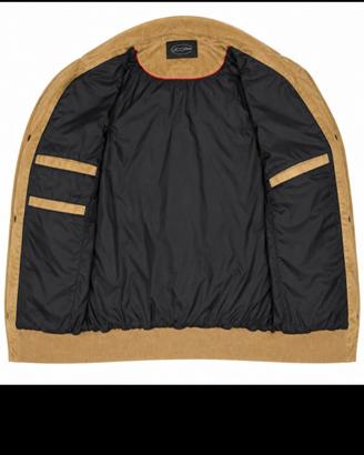 Giacca bomber uomo in camoscio/ suede cammello