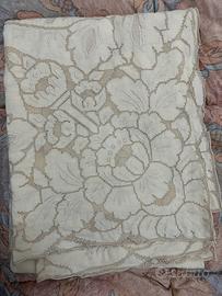 Tovaglia ricamata a mano Sfilato siciliano