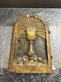 Antica Porticina di Tabernacolo in Legno Dorato