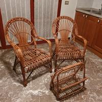 Set poltrone in midollino