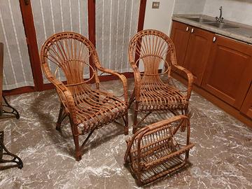 Set poltrone in midollino