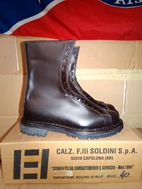stivaletti anfibi vintage militari esercito pelle 
