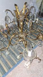 lampadario in ottone