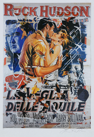 LITODECOLLAGE MIMMO ROTELLA 70X100 CM CON TIMBRO