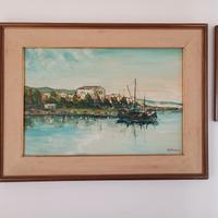 dipinto olio su tela Battarino