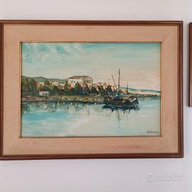 dipinto olio su tela Battarino