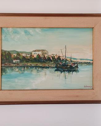 dipinto olio su tela Battarino