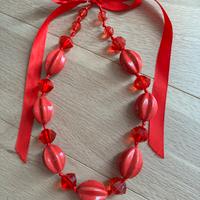 Collana perle rosse