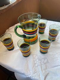 Servizio Bicchieri e Caraffa per bibite Vintage