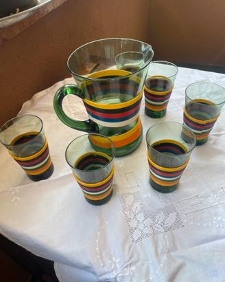 Servizio Bicchieri e Caraffa per bibite Vintage