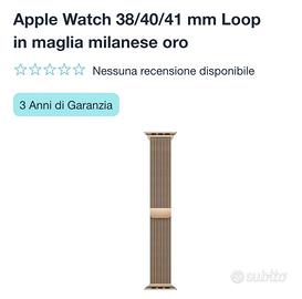 Cinturino originale apple watch 38/41mm milanese