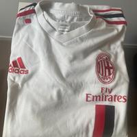 Maglia milan adidas s bianca bande rossonere