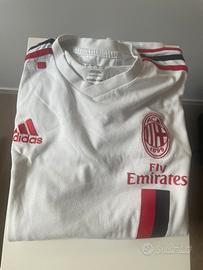 Maglia milan adidas s bianca bande rossonere